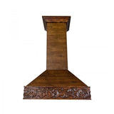 ZLINE 30 in. Wooden Wall Mount Range Hood in Walnut and Hamilton - Includes Remote Motor
