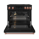 36 Inch Professional Induction Range With Tilt Panel Touch Control In Black and Rose Gold  Gordon Ramsay Series