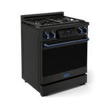 30 Inch Professional Lp Range With Tilt Panel Touch Control In Matte Black/blue  Gordon Ramsay Series