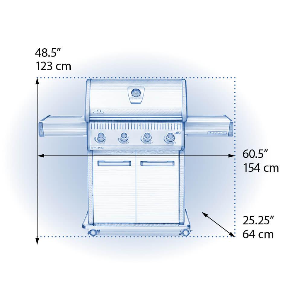 Legend LD4 Gas Grill , Propane, Stainless Steel