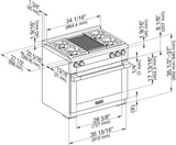 HR 1935-3 G DF GR Clean Touch Steel - 36" Range Dual Fuel model with M Touch controls