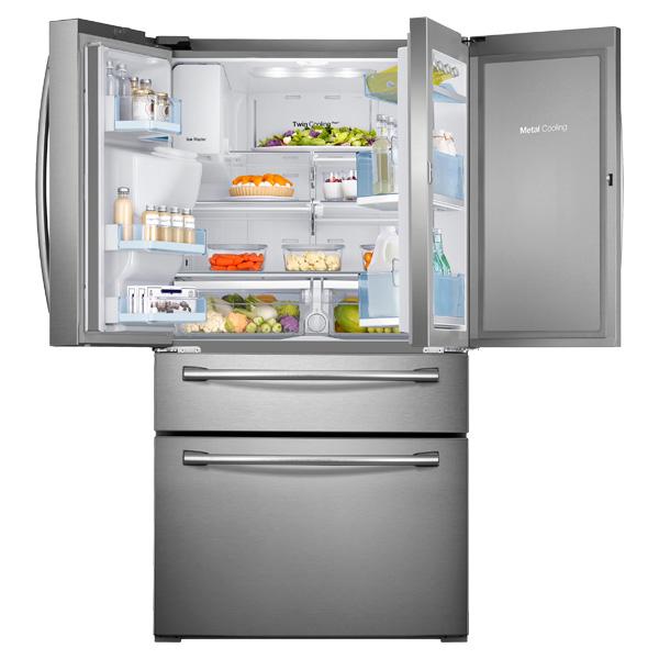 36" Wide, 30 cu. ft. Capacity 4-Door French Door Food ShowCase Refrigerator (Stainless Steel)