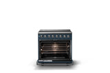 36"W. Induction Range (Finish: Squall, Trim: Polished Chrome)