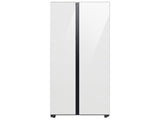 Bespoke Side-by-Side 28 cu. ft. Refrigerator with Beverage Center™ in White Glass