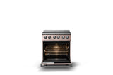 30"W. Induction Range (Finish: Blush, Trim: Polished Chrome)