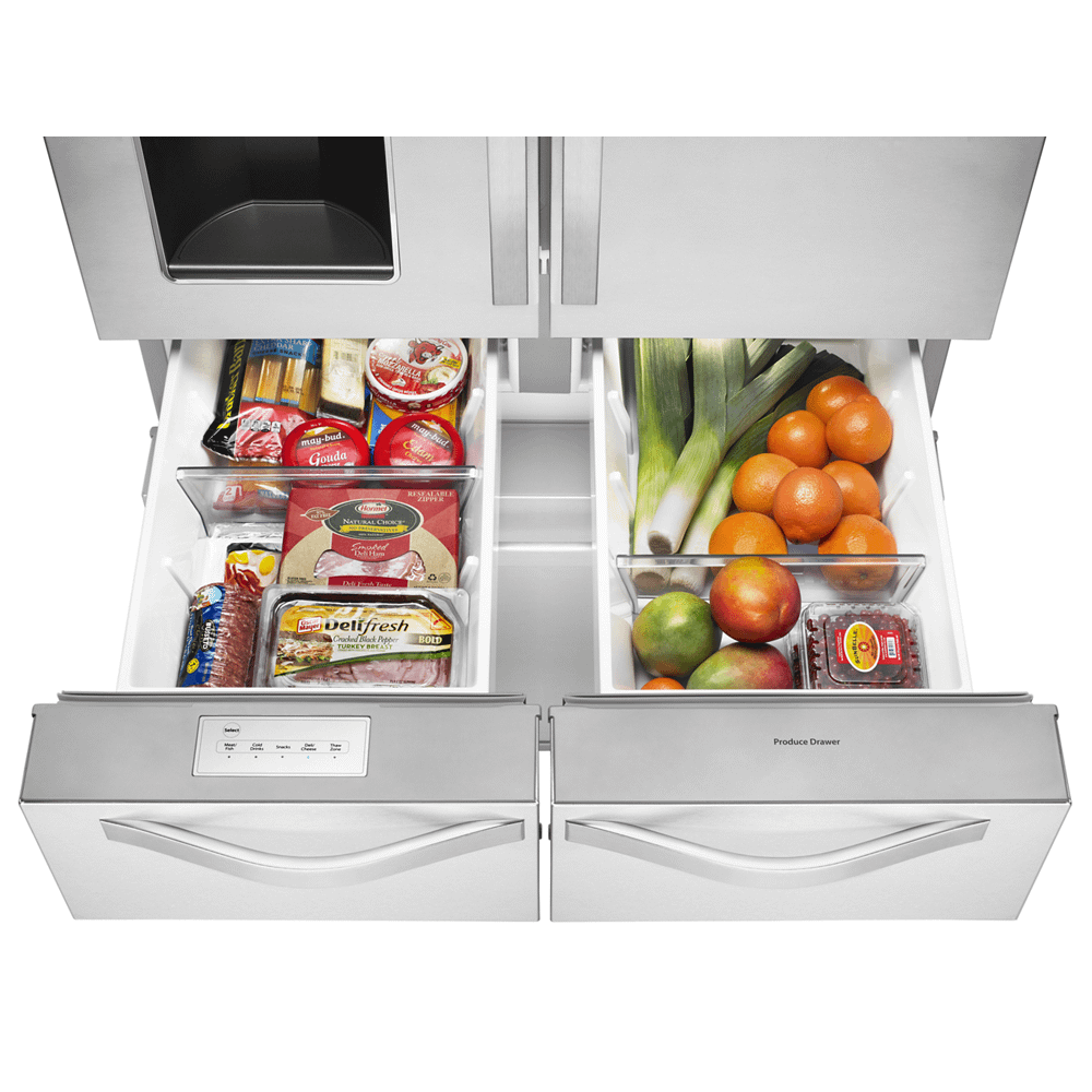 36-inch Wide Double Drawer French Door Refrigerator with Dual Cooling System - 26 cu. ft.
