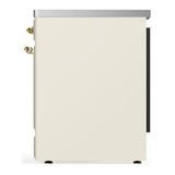 ILVE UMIB30NR3AWG Majestic III 30 inch Induction Range with 4 Elements, 4 cu. ft. Oven Capacity (Triple Glass Door, Antique White, Brass)