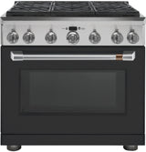 Café™ 36" Brushed Stainless Handle & Knob Set for Pro Range and Rangetop