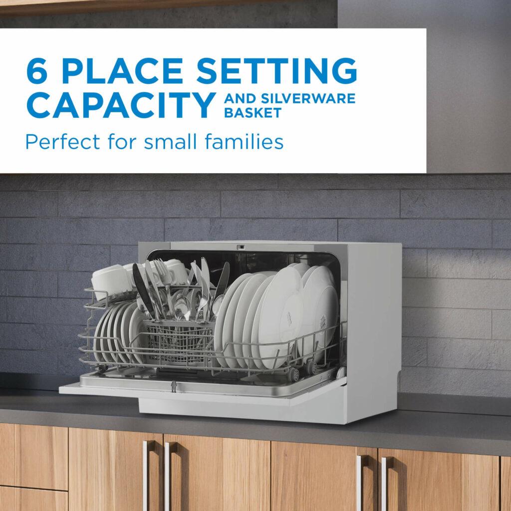 Danby 6 Place Setting Countertop Dishwasher in Silver
