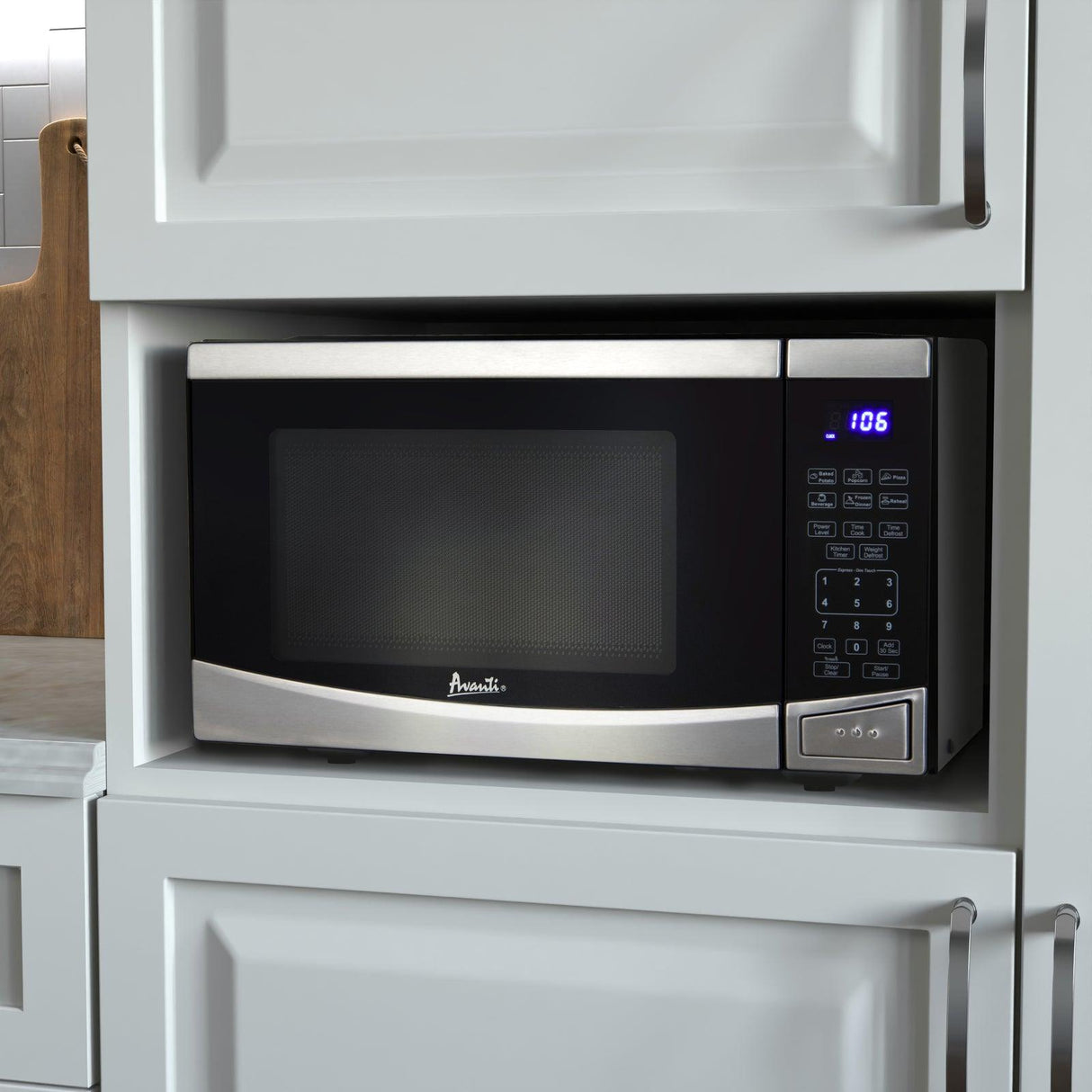 Avanti 0.9 Cu. Ft. Microwave Oven, Digital - Stainless Steel