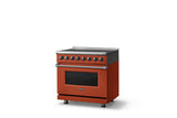 36"W. Induction Range (Finish: Spiced Cider, Trim: Polished Chrome)