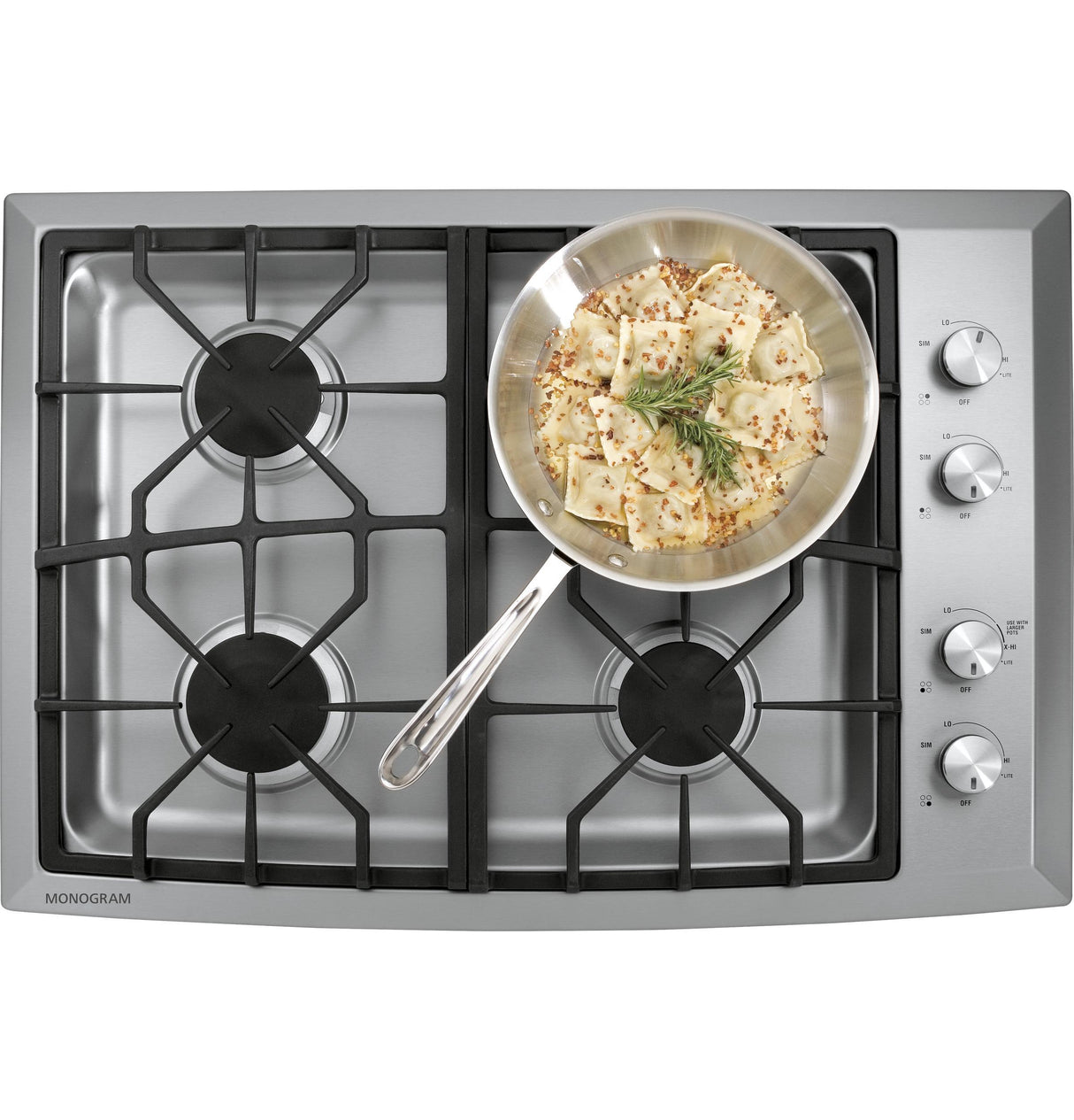 GE Monogram® 30" Stainless Steel Gas Cooktop (Liquid Propane)