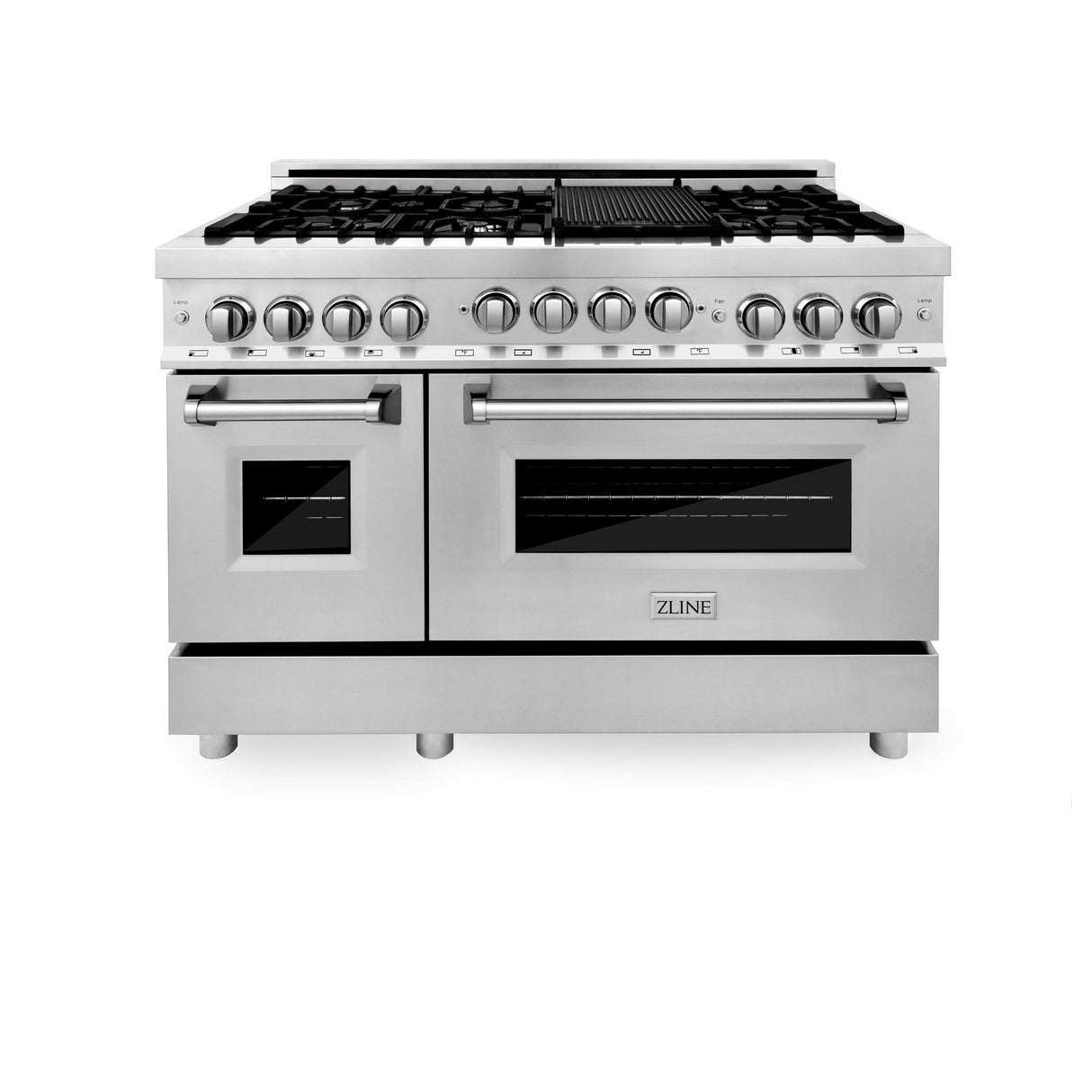 ZLINE 48" 6.0 cu. ft. Range with Gas Stove and Gas Oven in Stainless Steel (RG48) [Color: Red Matte]