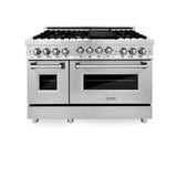 ZLINE 48" 6.0 cu. ft. Range with Gas Stove and Gas Oven in Stainless Steel (RG48) [Color: Blue Matte]