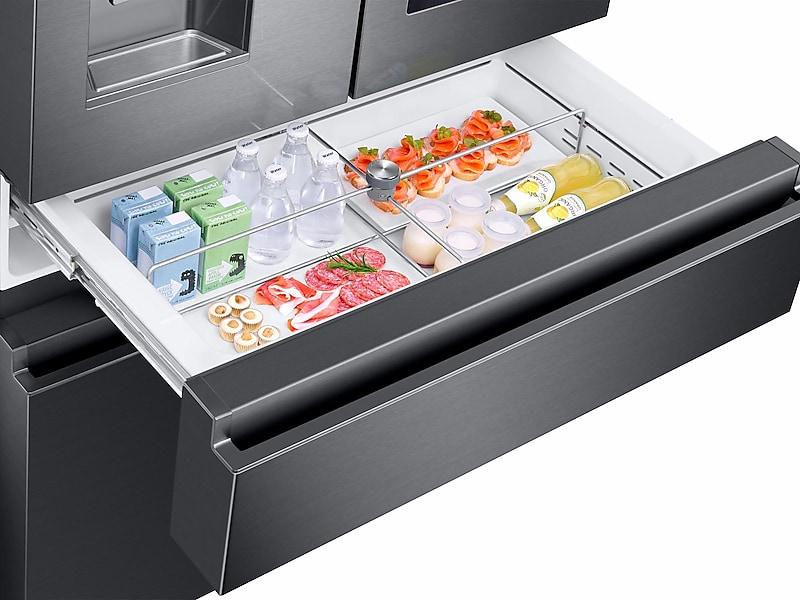 22 cu. ft. Family Hub™ Counter Depth 4-Door French Door Refrigerator in Black Stainless Steel