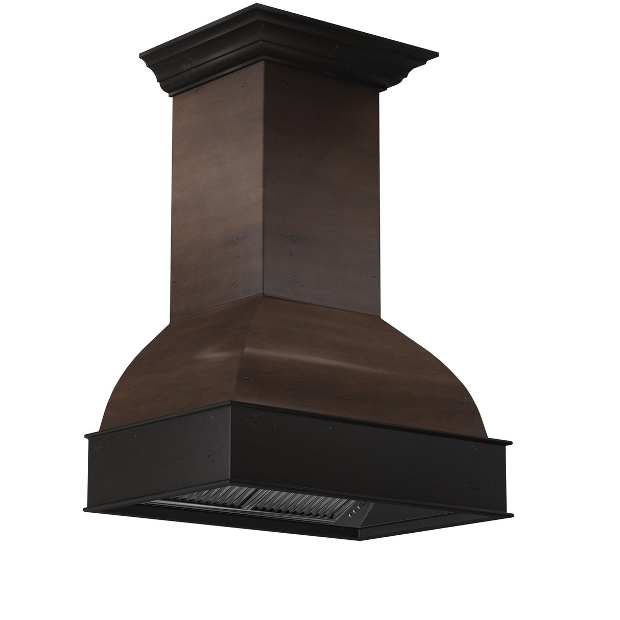 ZLINE 36" Wooden Wall Mount Range Hood in Antigua and Walnut - Includes Remote Motor