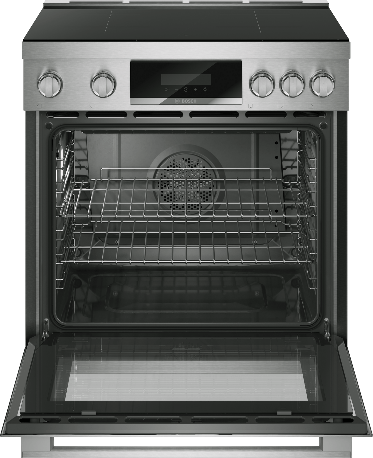 800 Series, Induction freestanding range cooker, Stainless steel