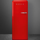 Approx 24" 50'S Style Refrigerator with ice compartment, Red, Left hand hinge