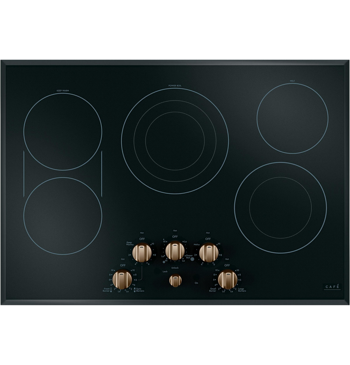 Café™ 5 Electric Cooktop Knobs - Brushed Bronze