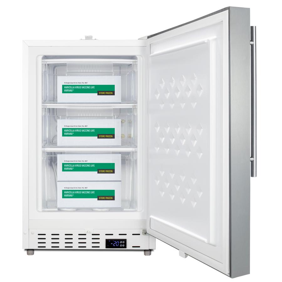 20" Wide Built-in Healthcare All-freezer, ADA Compliant