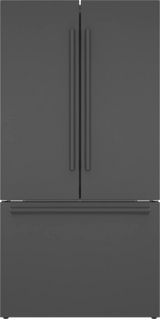 800 Series French Door Bottom Mount Refrigerator 36" Black Stainless Steel