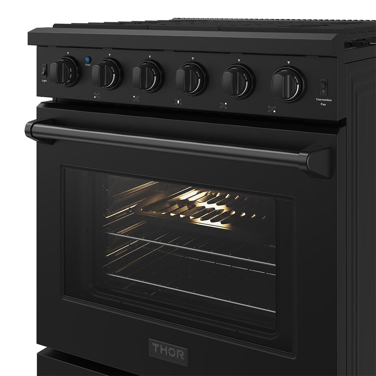 30 Inch Professional Gas Range In Black