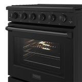 30 Inch Professional Gas Range In Black