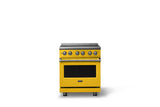 30"W. Electric Range (Finish: Daffodil, Trim: Polished Chrome)