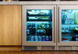 Signature Series Shallow Depth 18" Depth Outdoor Beverage Center with fully integrated panel-ready solid door, hinge left, with lock