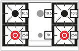Nostalgie II 40 Inch Dual Fuel Natural Gas Freestanding Range in White with Bronze Trim