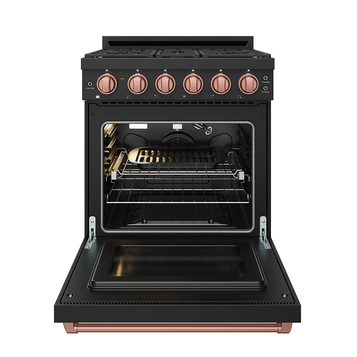 30 Inch Professional Liquid Propane With Precision Knob Control In Black/rose Gold
