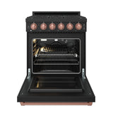 30 Inch Professional Gas With Precision Knob Control In Black/rose Gold