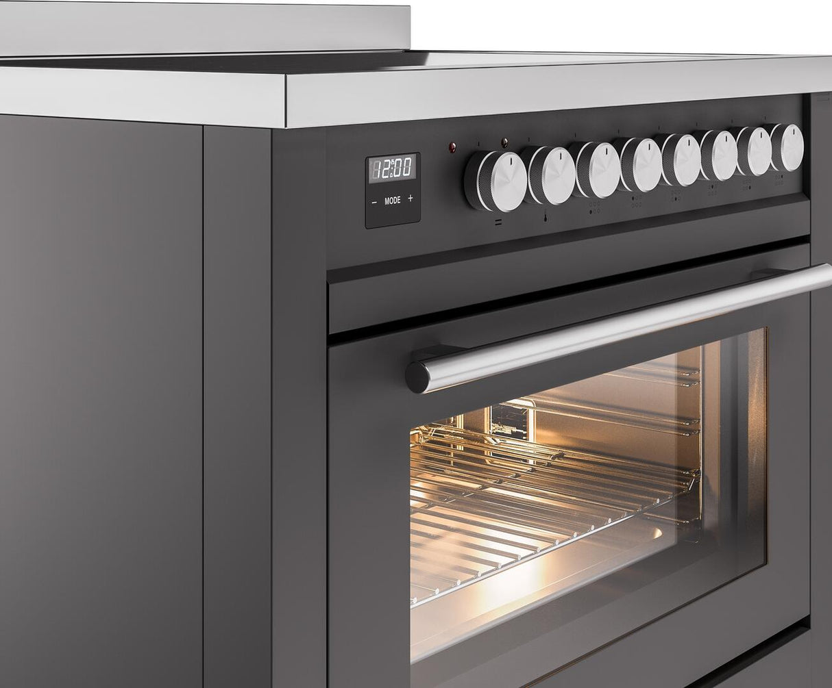 Professional Plus II 36 Inch Electric Freestanding Range in Matte Graphite with Trim