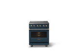 30"W. Electric Range (Finish: Squall, Trim: Brushed Brass)