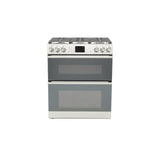 Café™ 30" Smart Slide-In, Front-Control, Gas Double-Oven Range with Convection in Platinum Glass