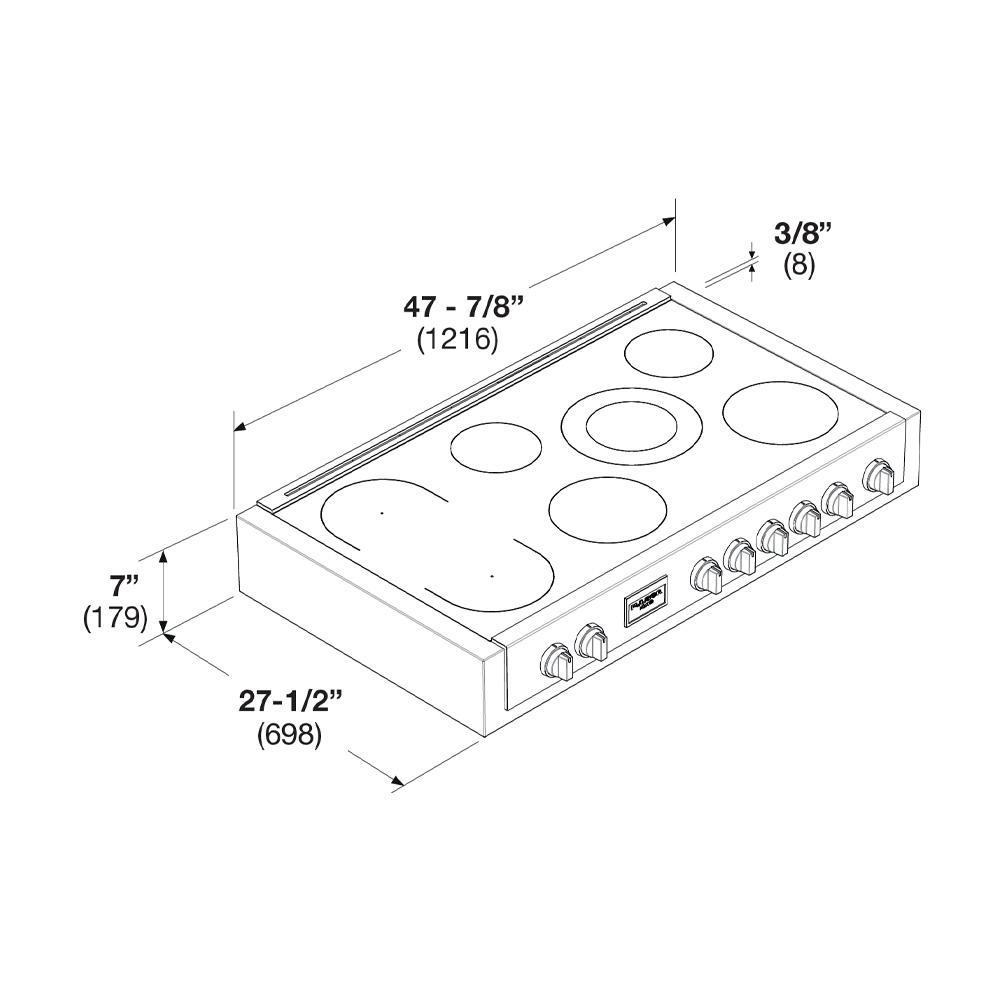 SOFIA 48" PRO INDUCTION RANGETOP - ALL GLASS