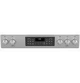 GE 30" Slide-In Front Control Gas Double Oven Range