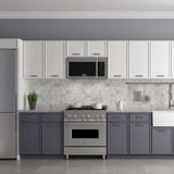 ZLINE 30 in. Kitchen Package Stainless Steel Dual Fuel Range and Over The Range Microwave with Traditional Handle (2KP-RAOTRH30)