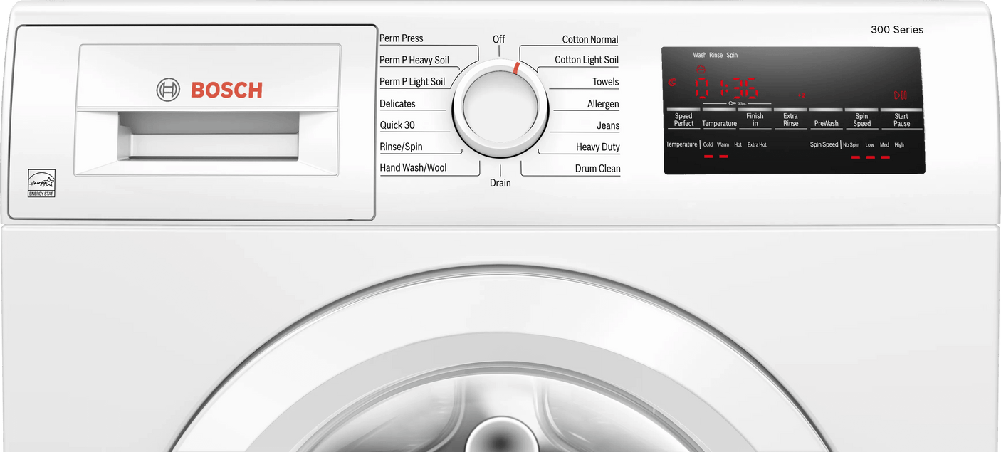 300 Series Compact Washer , White