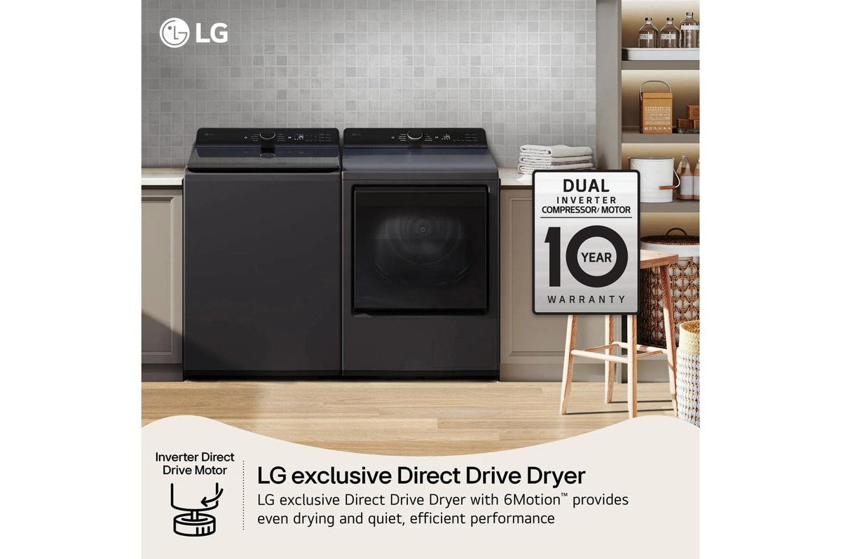 7.3 cu. ft. Ultra Large Capacity Smart Rear Control Ventless Dryer with Dual Inverter Heat Pump Technology and Inverter Direct Drive Motor System