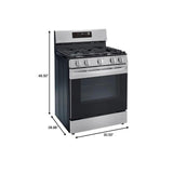 LG 2 Piece Gas Range and Over the Range Microwave Set  LRGL5823S & MVEL2033F