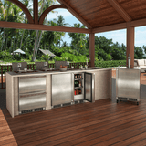 24-In Outdoor Mobile Dispenser For Beer, Wine Or Draft Beverages with Door Style - Stainless Steel
