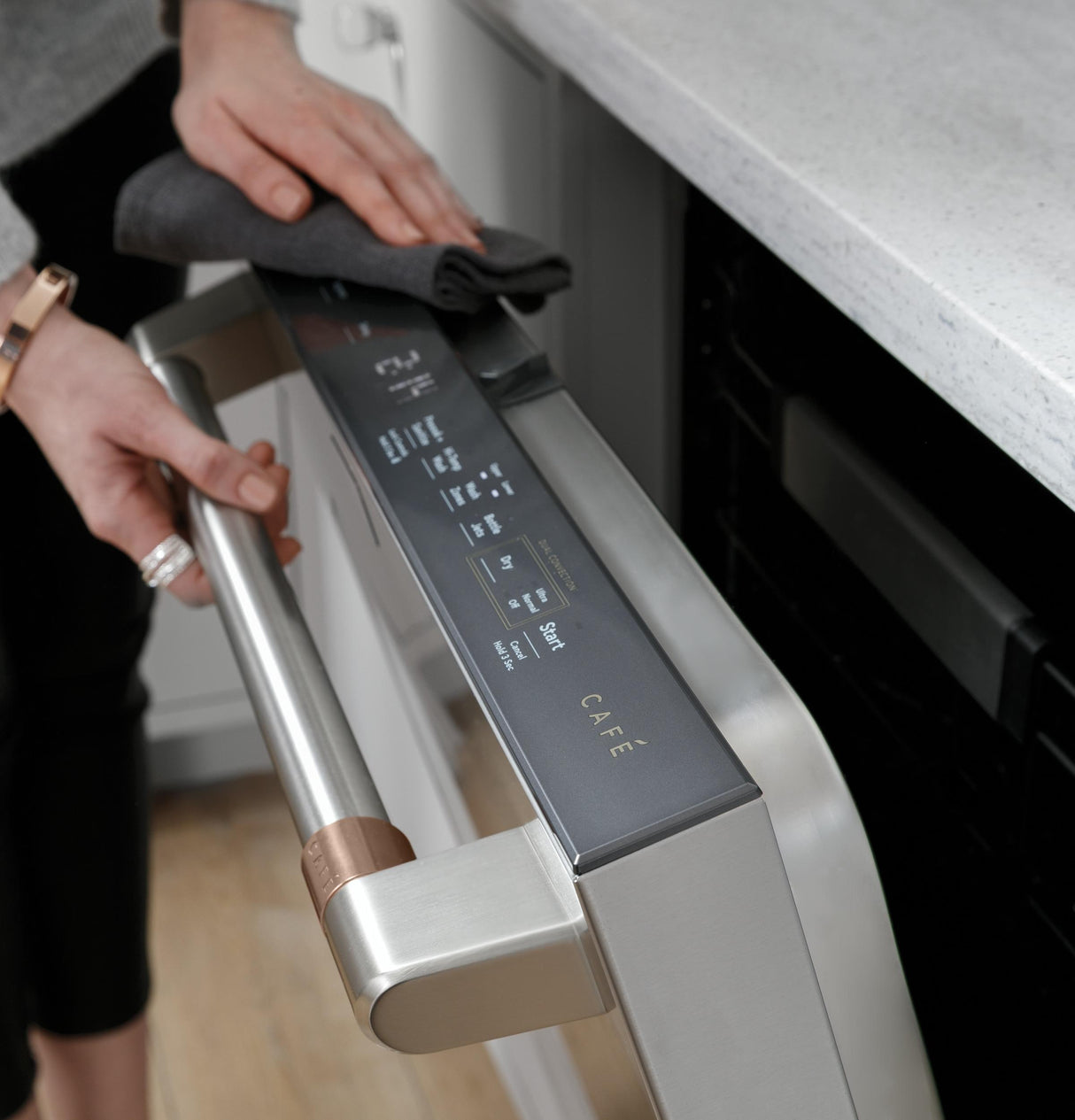Café™ ENERGY STAR® Smart Stainless Steel Interior Dishwasher with Sanitize and Ultra Wash & Dual Convection Ultra Dry