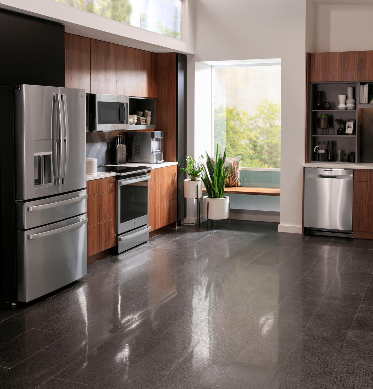 GE Profile™ 1.7 Cu. Ft. Convection Over-the-Range Microwave Oven
