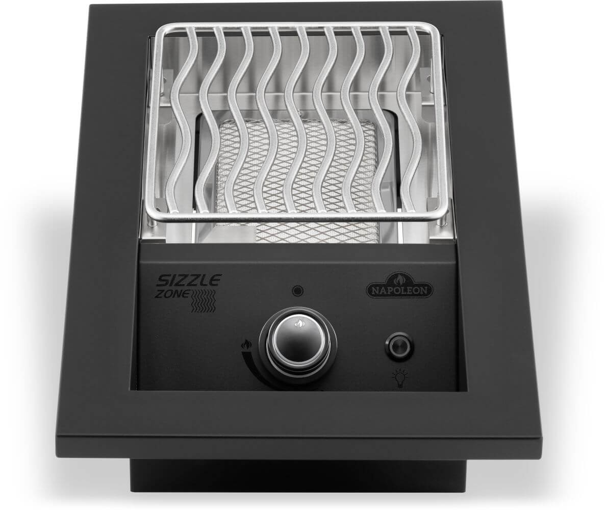 Built-in 700 Series Single Infrared Burner with Matte Black Cover , Propane, Matte/Matt Black