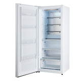 Forno Maderno 28-Inch Convertible Upright Freezer/Refrigerator in White with Antique Brass Handle, 13.6 cu.ft., Left Swing