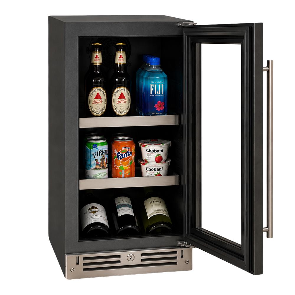 15" Beverage Center, Stainless Steel Glass, Field Reversible Hinge