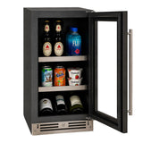 15" Beverage Center, Stainless Steel Glass, Field Reversible Hinge