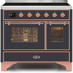 Majestic II 40 Inch Electric Freestanding Range in Matte Graphite with Copper Trim