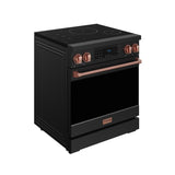30 Inch Professional Induction Range With Tilt Panel Touch Control In Black and Rose Gold  Gordon Ramsay Series